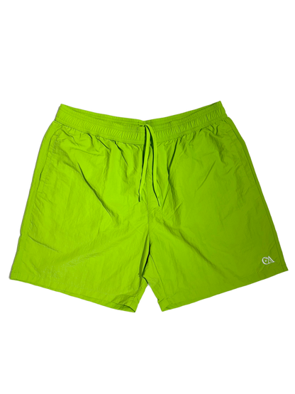 Capri Nylon Shorts Green