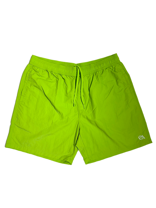 Capri Nylon Shorts Green